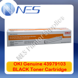 OKI Genuine 43979103 BLACK Toner Cartridge for B410/B430/B440/MB470/MB480 (3.5K)